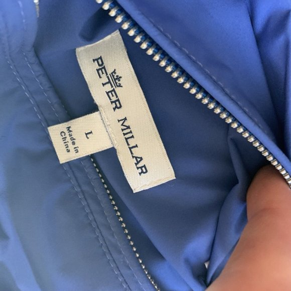 Peter Millar Crown Reversible Soft Golf Vest 2-Way Full Zip Gray Blue Size Large - Picture 7 of 8